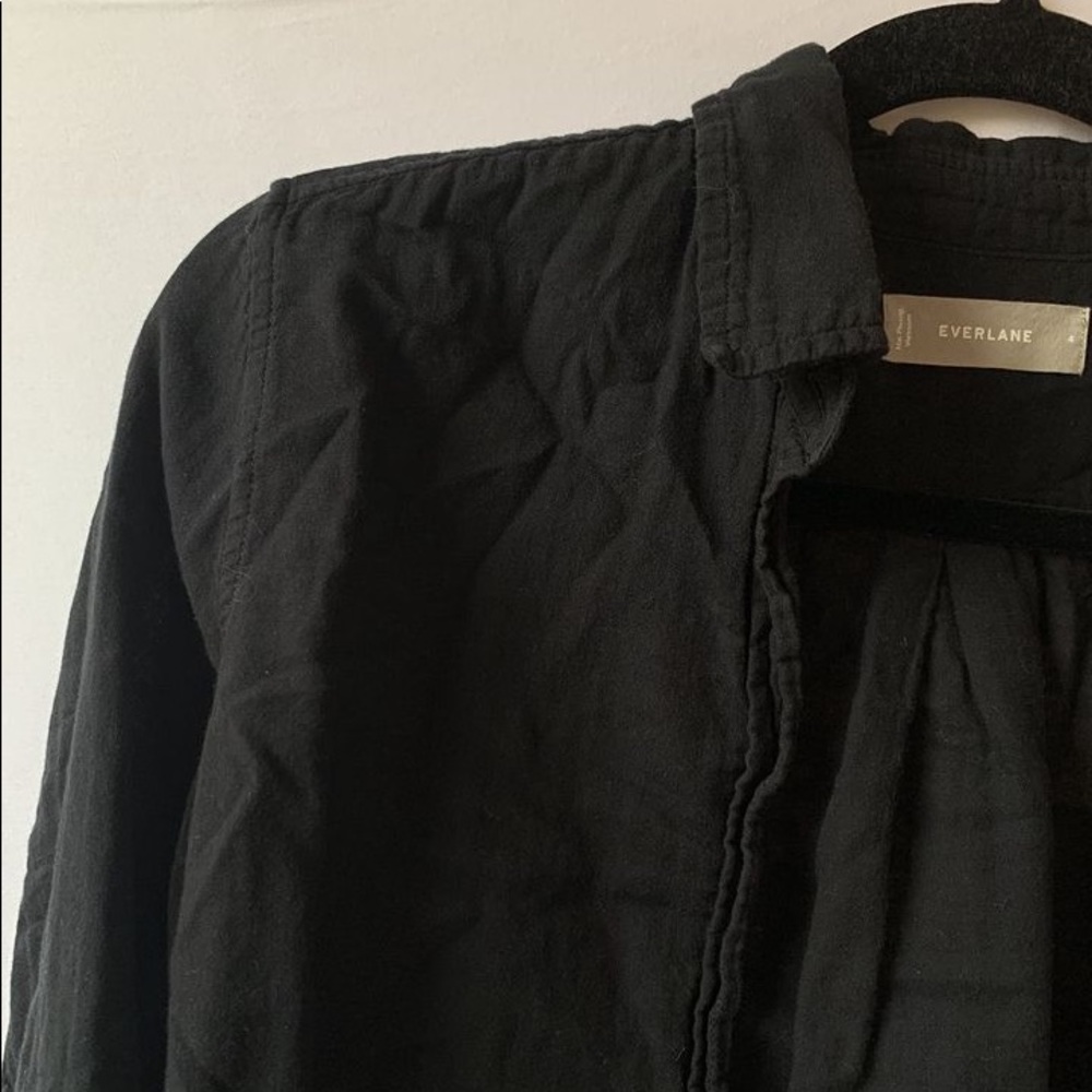 Everlane | The Double-Gauze Relaxed Shirt, Black